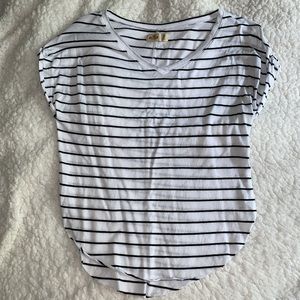 Hollister Black and White Stripped T-Shirt